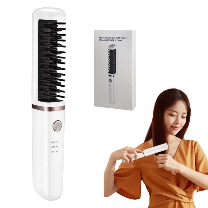 Unleash Salon-Quality Styling with the Cordless Hot Air Hair Comb